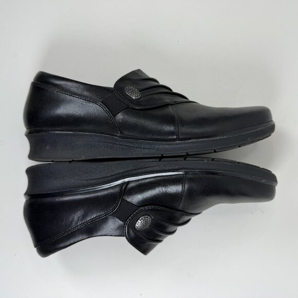 Clarks Collection Women's 8.5 M Hope Roxanne Slip On Comfort Loafer Black - Picture 9 of 12